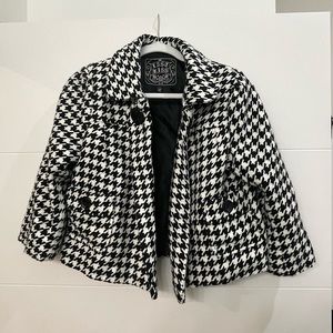 Last Kiss Houndstooth Pattern Blazer